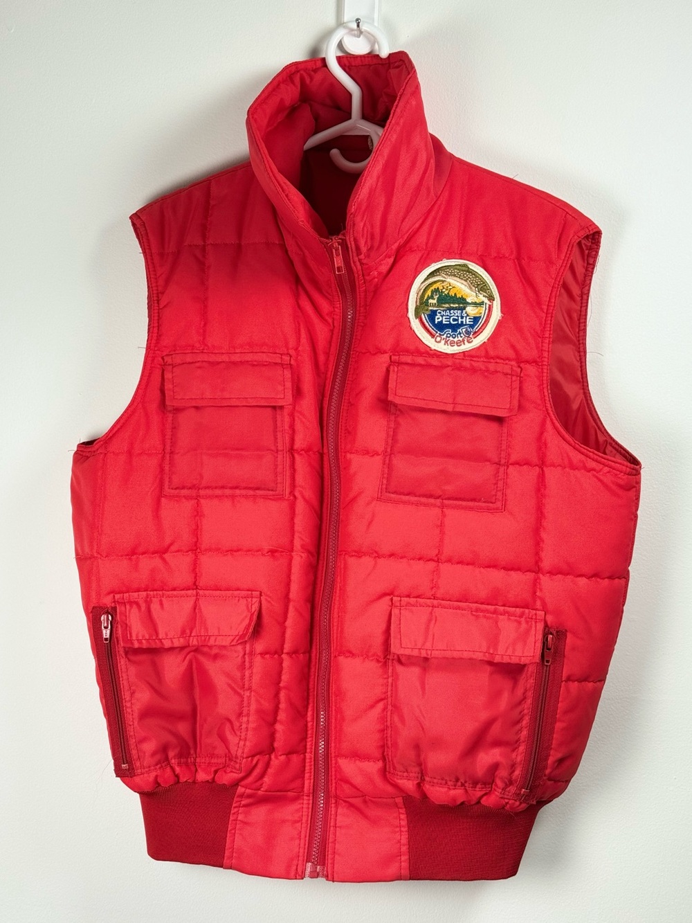 Vintage O’keefe Puffer Vest with Patch size Large Made in 🇨🇦